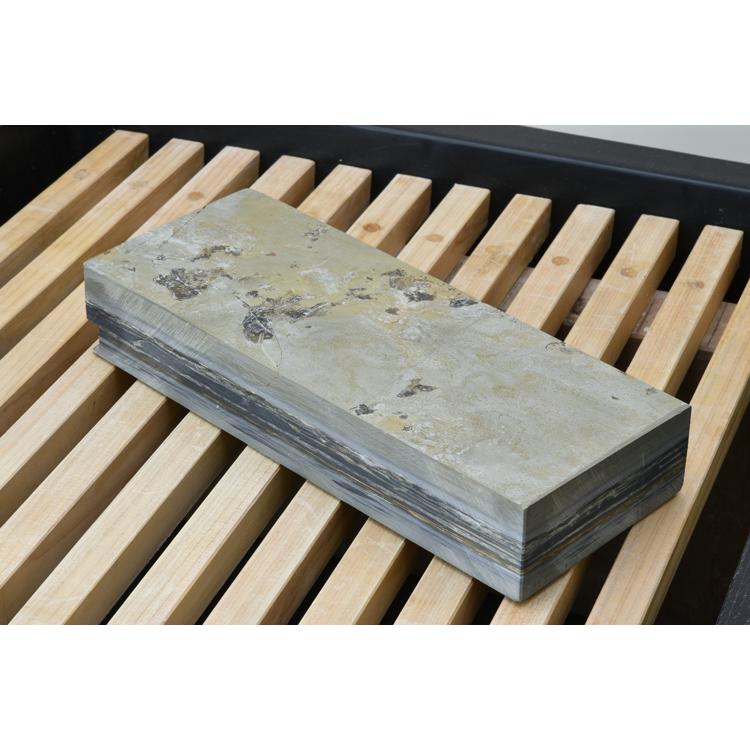 中山千枚層カラス砥石 仕上砥石 天然砥石 本物保証【使用品】 T5127-7