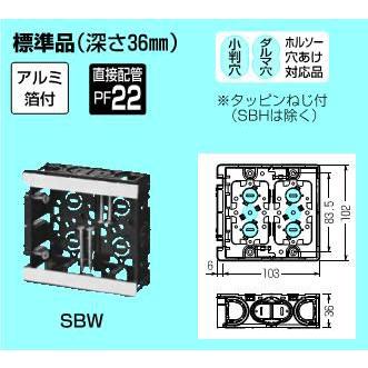 未来工業 台付スライドボックス 2ケ用 SBW : エヌデンサービス - 通販
