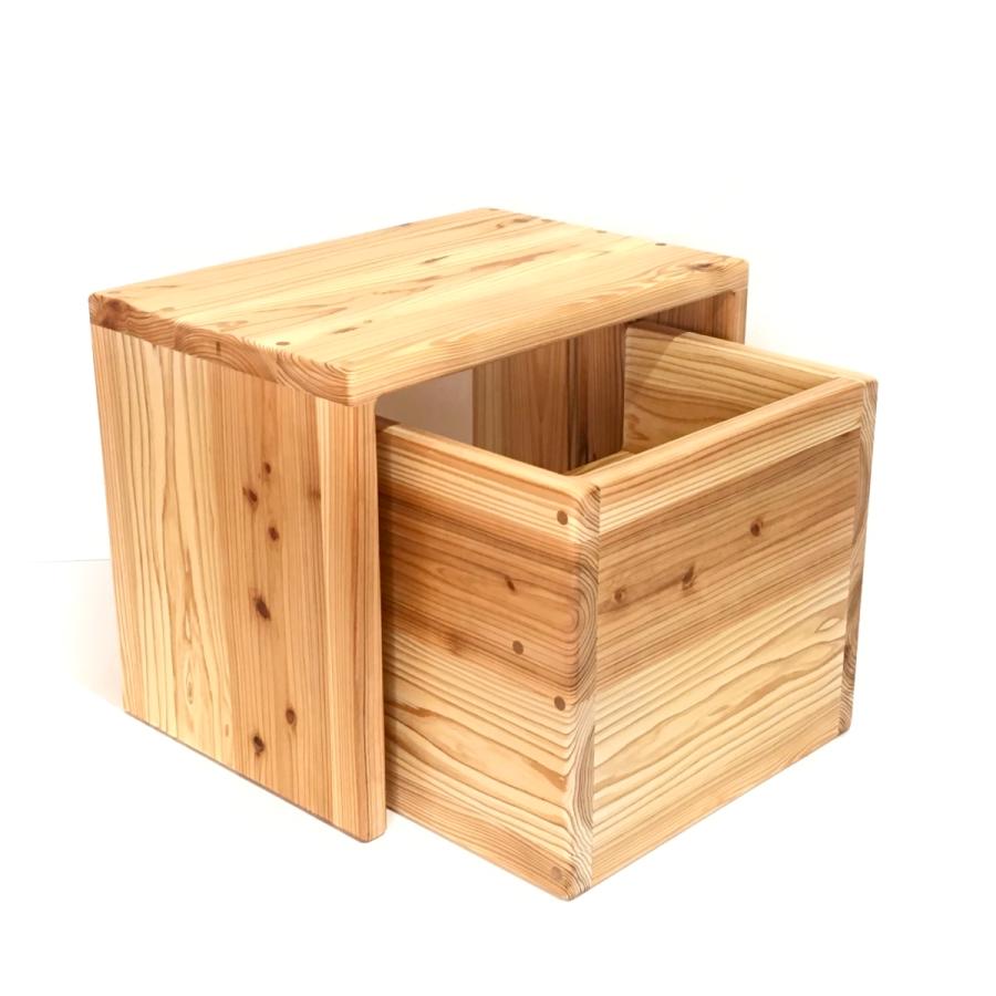 すべての角が丸い】 国産杉の無垢材 子供椅子と机のセット 天然オイル