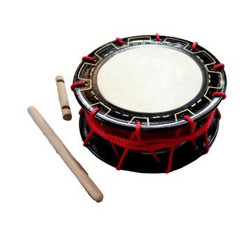 エイサー用締め太鼓 赤牛皮 直径25cm×高さ11cm バチ1本・くさび1個付き