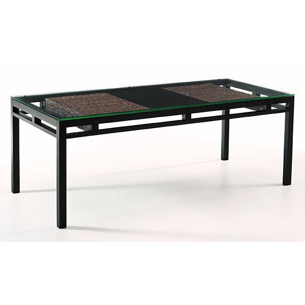 大型 ダイニング テーブル ガラス 天板 高品質 ウォーターヒヤシンス