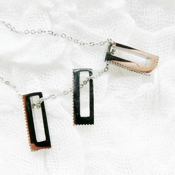 グルーデコ土台 チェーン付き ネックレス 02 シルバー チェーン付