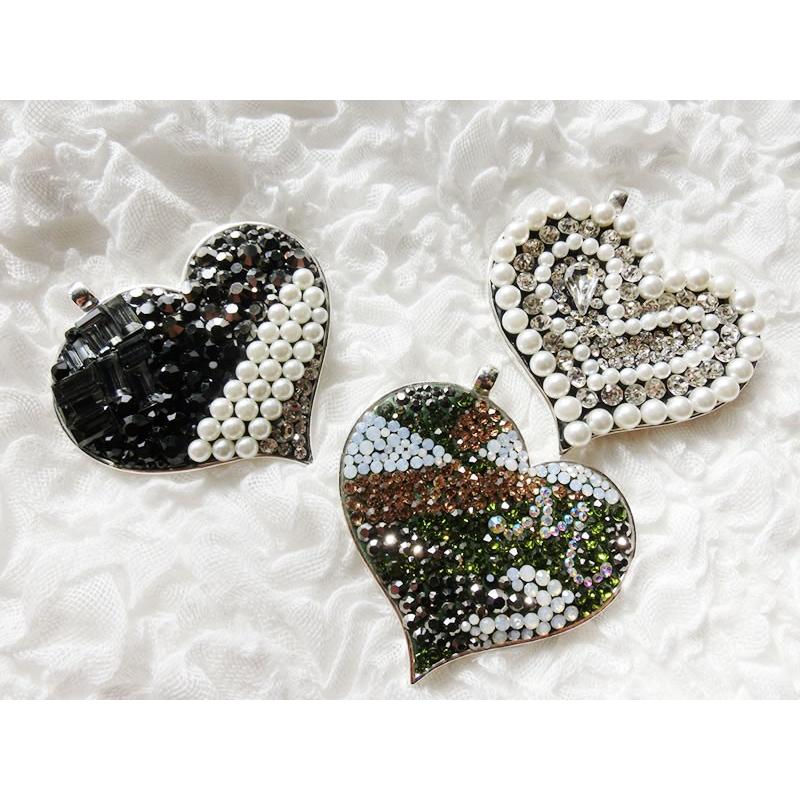 グルーデコ土台 デコ土台 シルバーペンダントトップ・ヘッド17 ハート