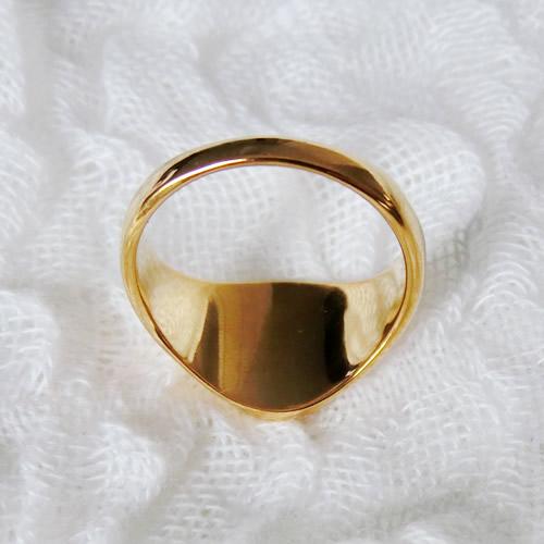 グルーデコ土台 縦オーバルリング81 シルバー/ゴールド 指輪