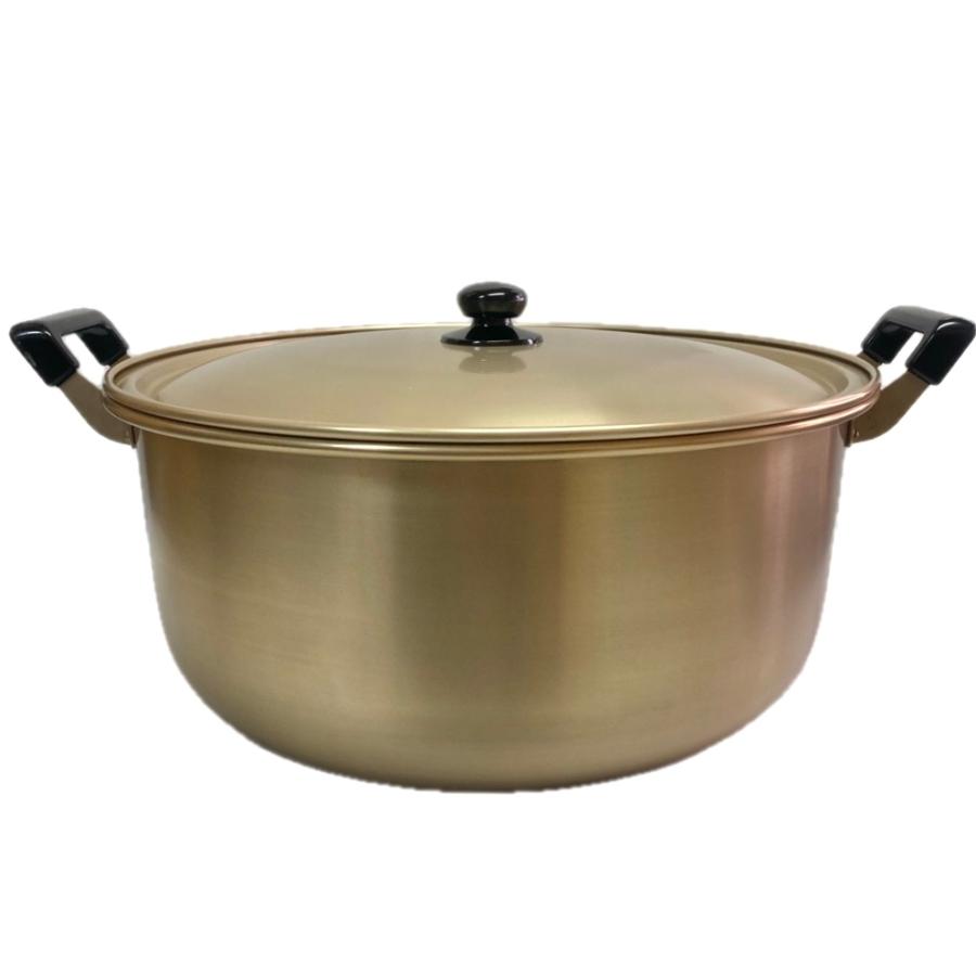 前川金属 味里鍋 40cm 大型 鍋 アルミ 両手鍋 大きいサイズ 軽い