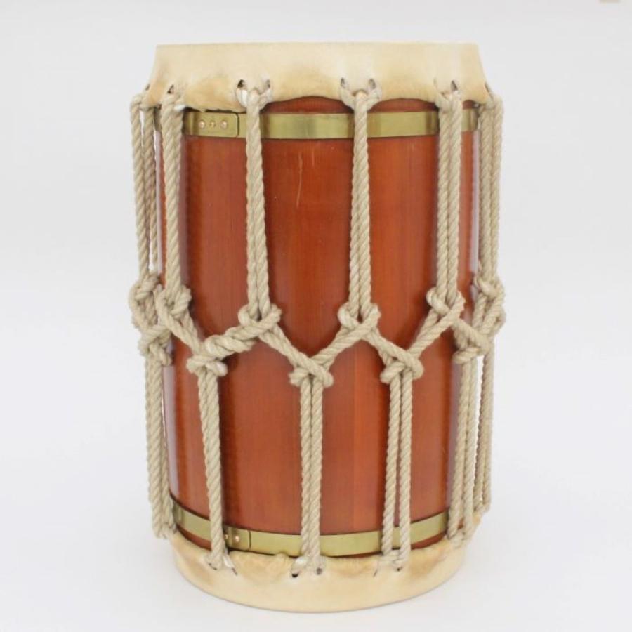 桶胴太鼓7寸5分（革面直径22,5cm） 和太鼓・獅子舞用・牛革・バチ付