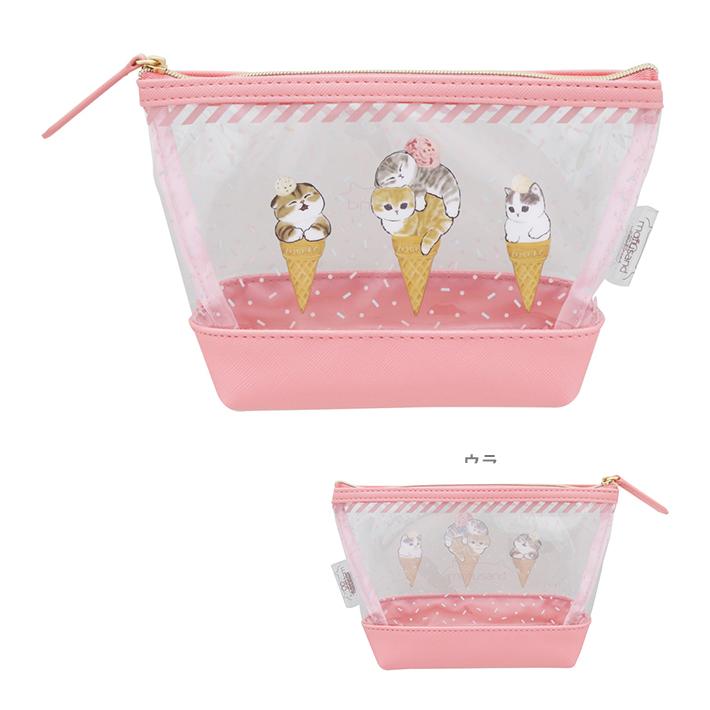 モフサンド クリアポーチ 舟型 アイス柄 4901770718132 : シブヤ文具