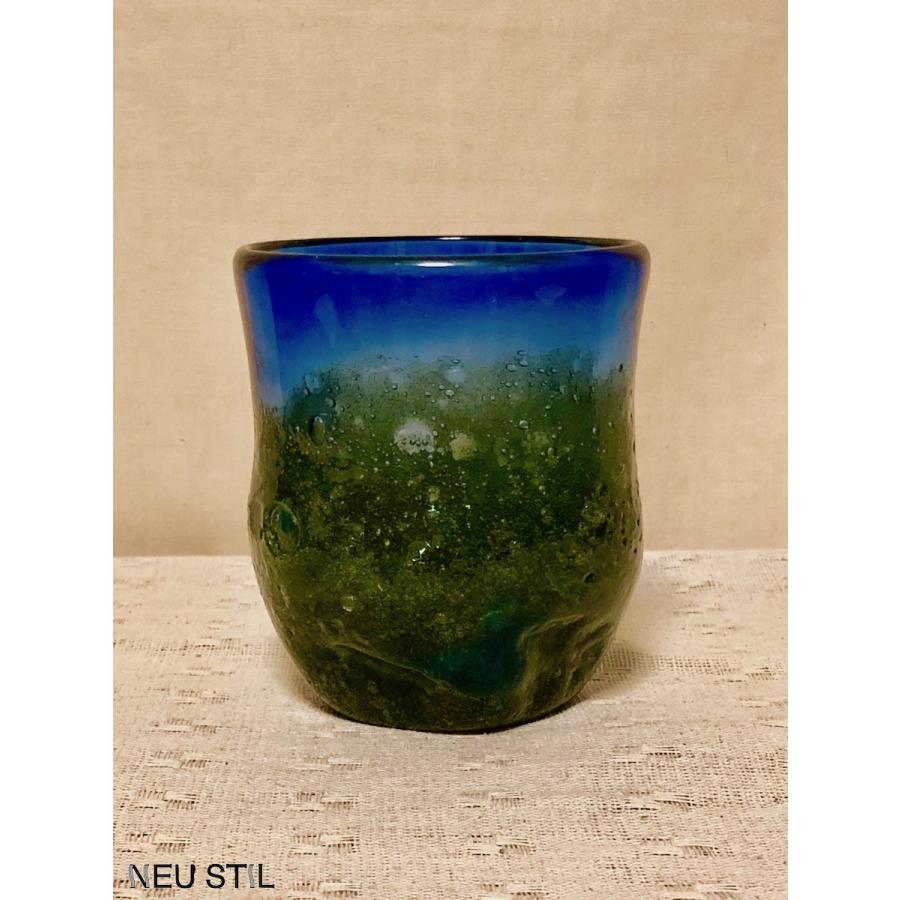 琉球ガラス グラス 稲嶺盛吉 ロックグラス カレー泡 母の日 父の日