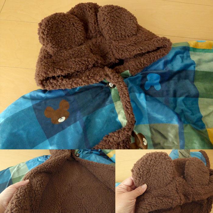 西川（nishikawa） くまのがっこう もこもこ キッズ ポンチョ