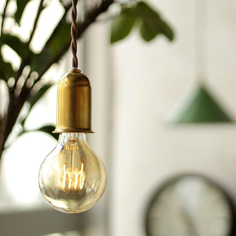 ペンダントライト 真鍮 E26用 鐘型 レトロ 60cm ゴールドブラス