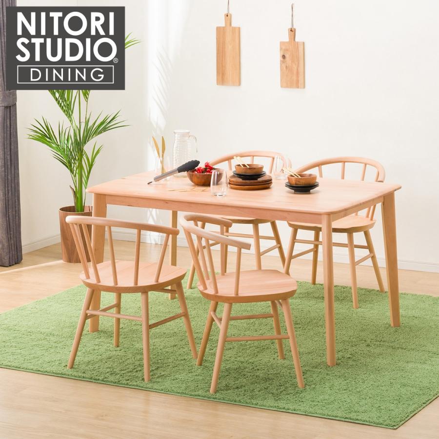 ニトリ（NITORI） ダイニングテーブル5点セット(NコレクションT-01 135