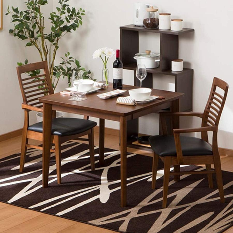 ニトリ（NITORI） 幅80cm ダイニングテーブル3点セット(ロレイン5H