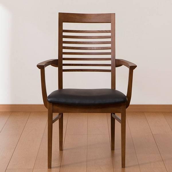 ニトリ（NITORI） ダイニングチェア(ロレイン2肘付き MBR) 食卓椅子