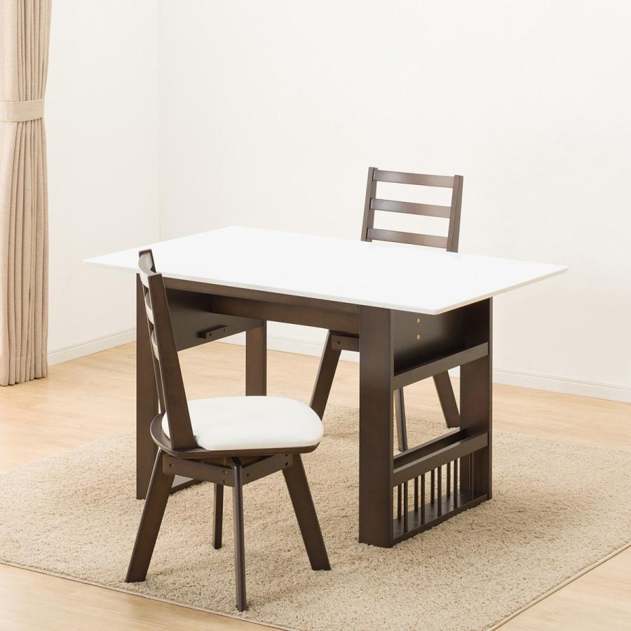 ニトリ（NITORI） 幅94(伸長時120) 伸長式ダイニングテーブル3点セット