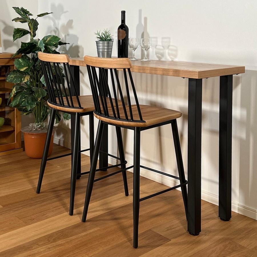 ニトリ（NITORI） 天然木ニレ無垢集成材 カウンターチェア(NA