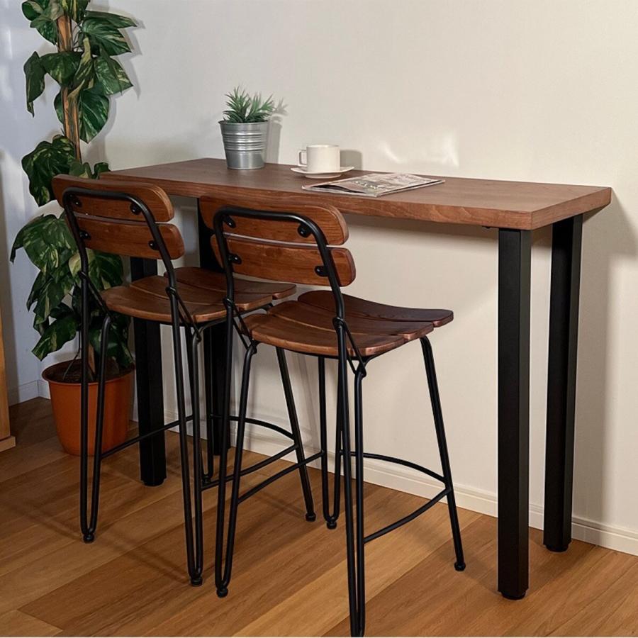 ニトリ（NITORI） 天然木ニレ突板カウンターテーブル(120 MBR