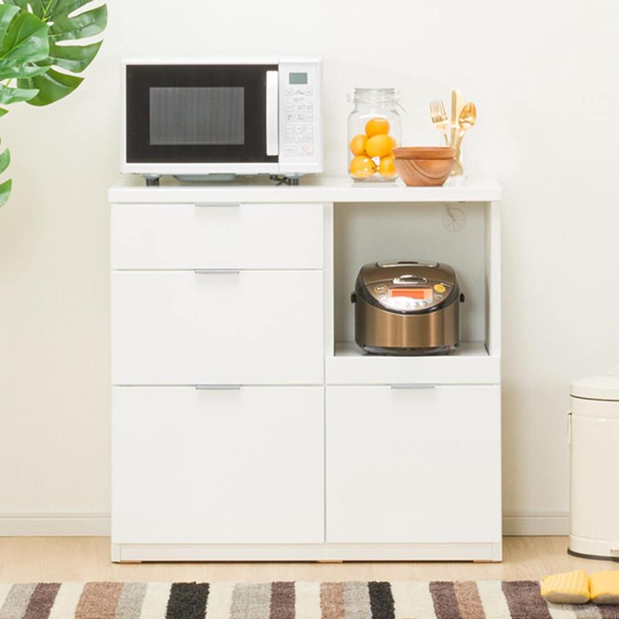 ニトリ（NITORI） カウンター (エトナ90CT WH/SI) ニトリ期間限定：4/6