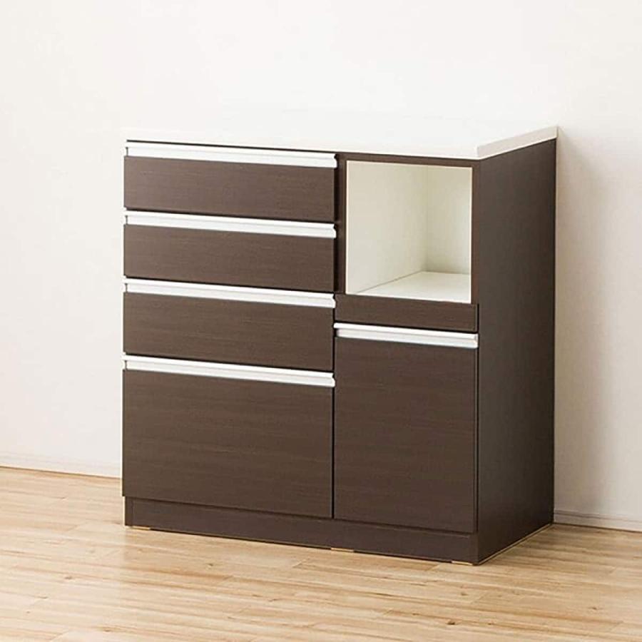 ニトリ（NITORI） キッチンカウンター(レジューム90QH-R DBR) ニトリ