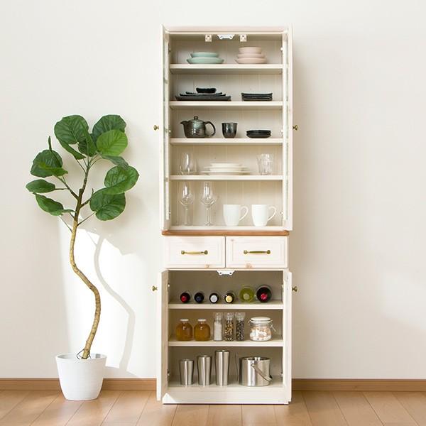 ニトリ（NITORI） 幅60cm 食器棚(シナモ60 WH) キッチンボード