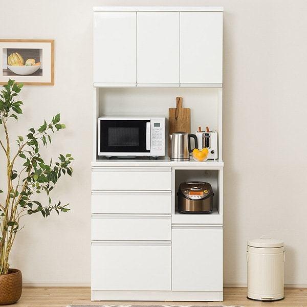 ニトリ（NITORI） 幅90 キッチンボード(レジューム 90TF-H WH/90QH-R