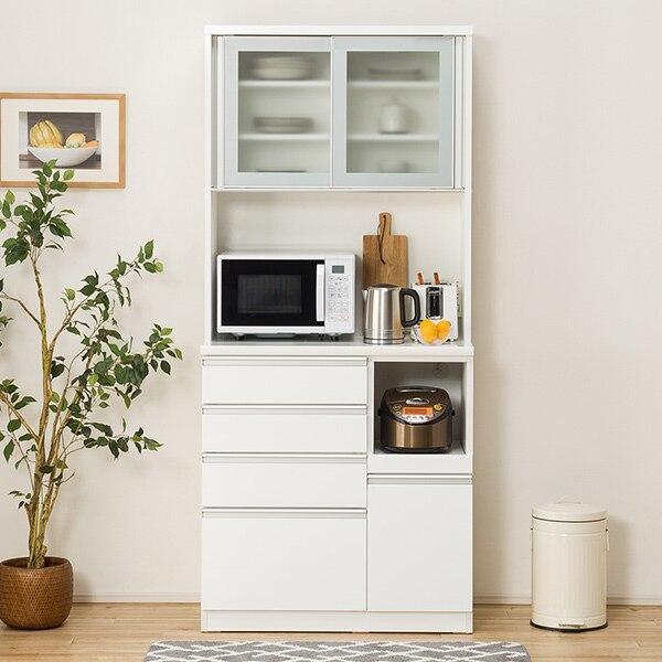 ニトリ（NITORI） 幅90 キッチンボード(レジューム 90AG-S WH/90QH-R