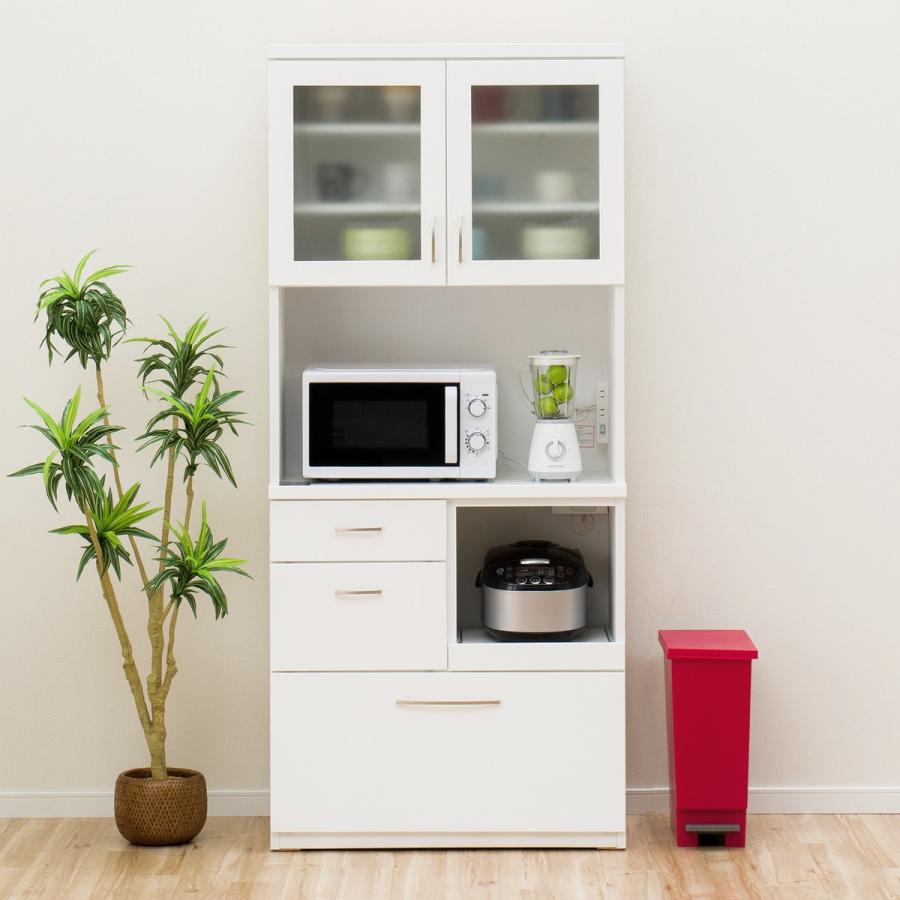 ニトリ（NITORI） 幅80 キッチンボード レンジボード 食器棚 (コパン T