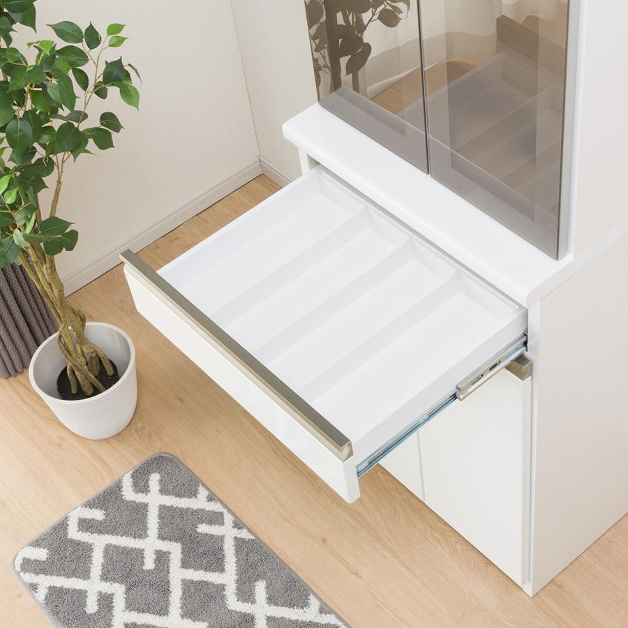 ニトリ（NITORI） 幅60cm 食器棚(ラピス 60 ホワイト) キッチンボード