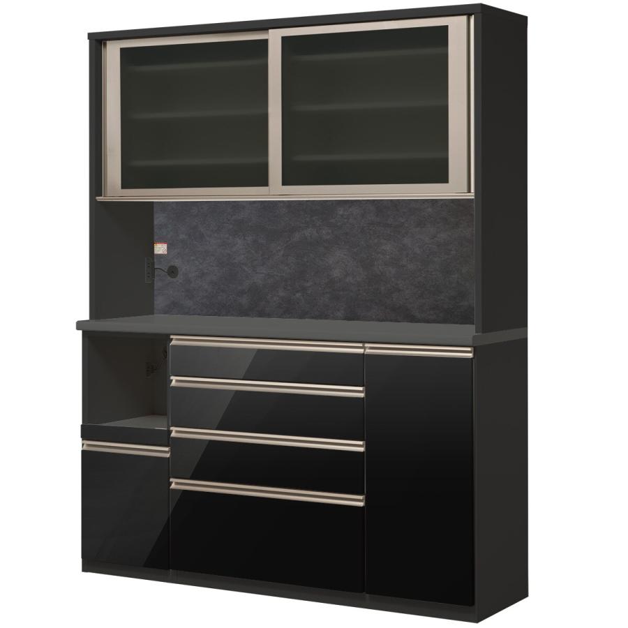 ニトリ（NITORI） 幅157cm キッチンボード(ラピス2BK157 ブラック