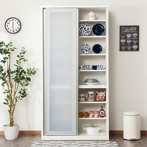 ニトリ（NITORI） 幅100cm ダイニングボード(ポリート100WH H) 食器棚