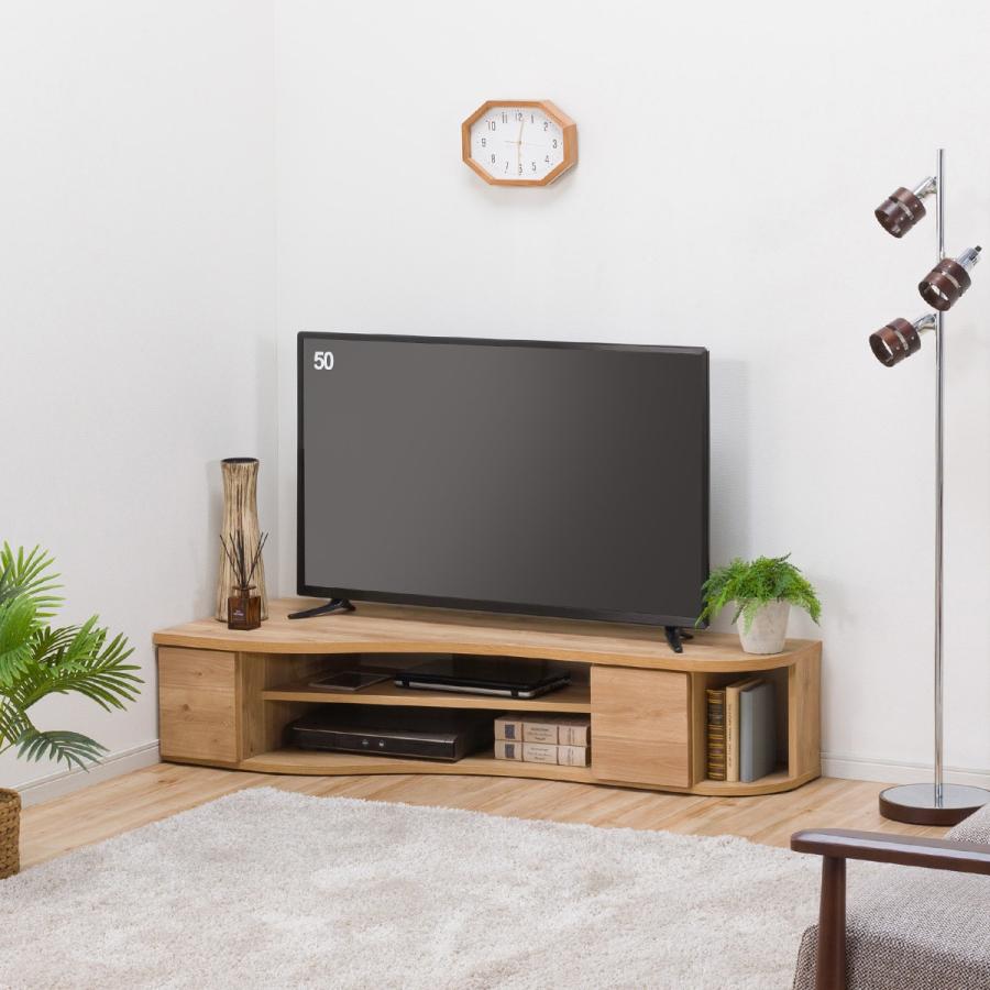 ニトリ（NITORI） コーナー有効活用 流線形テレビボード(左寄せタイプ
