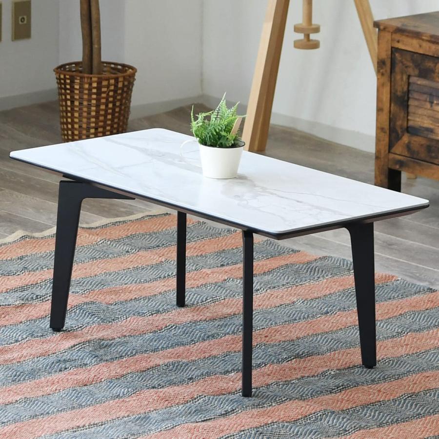 ニトリ（NITORI） セラミック天板センターテーブル（幅89.5cm WH