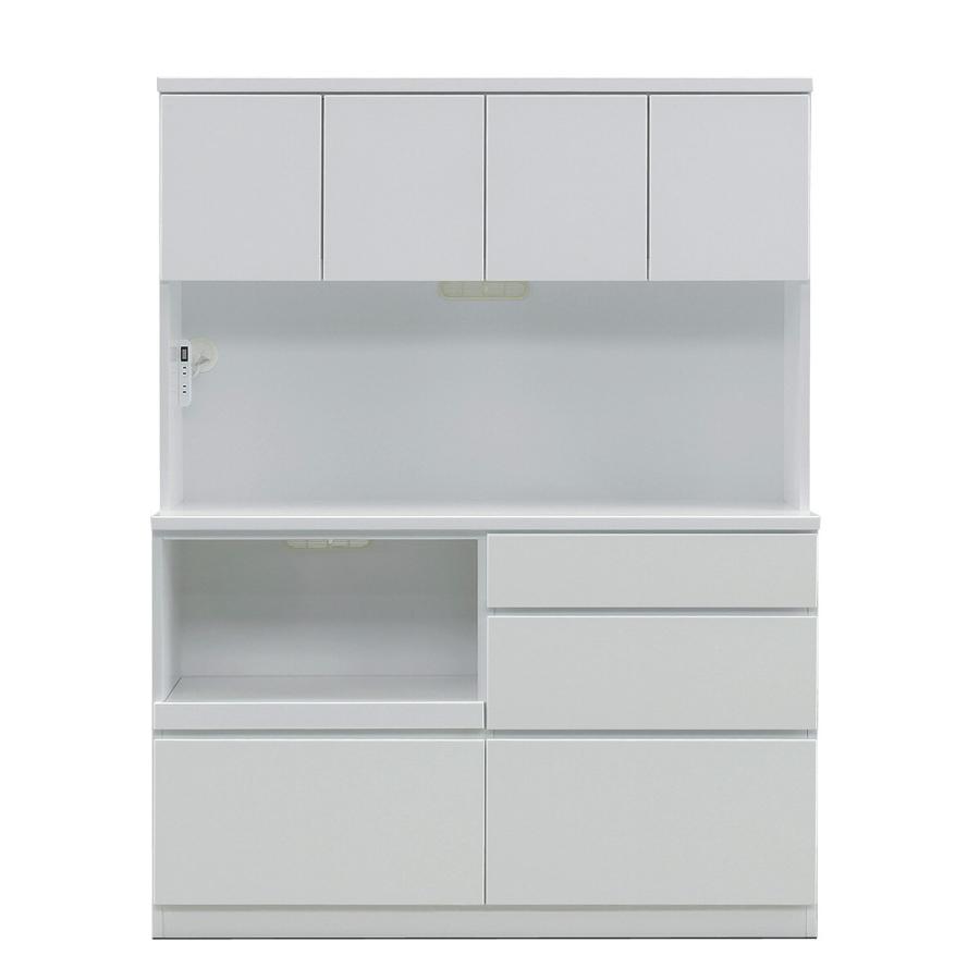 ニトリ（NITORI） 幅140cm 鏡面仕様のキッチンボード (幅140cm WH