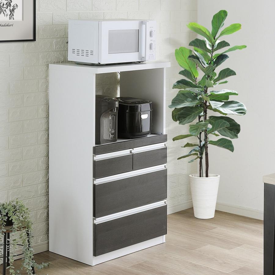 ニトリ（NITORI） 幅57.5cm 家電＆収納たっぷりレンジボード(引出し