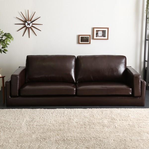 ニトリ（NITORI） ソファー ソファ 3人掛け 合成皮革ソファ(3P PVC