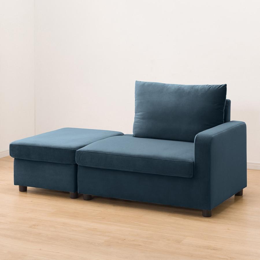 ニトリ（NITORI） 収納つきカウチソファ (GC2328 BL) 3人掛け : ニトリ