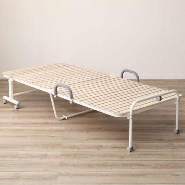 ベッド 折りたたみベッドハイタイプ(NA)シングルより少しコンパクト