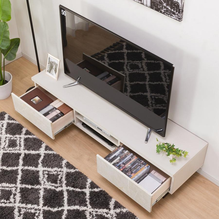 ニトリ（NITORI） 幅160 高級感のある大理石調テレビボード（WH