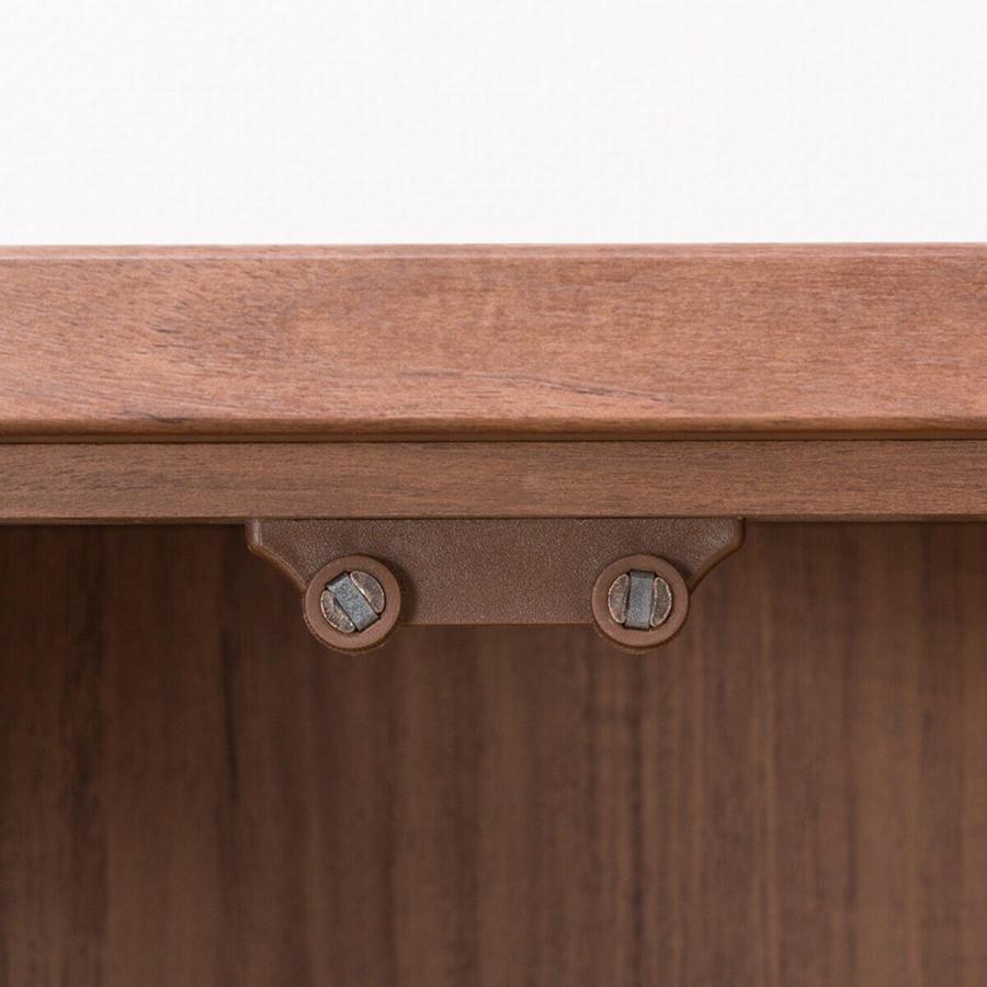 ニトリ（NITORI） ガラス扉 本棚(カット I 90 MBR) 書棚 ラック