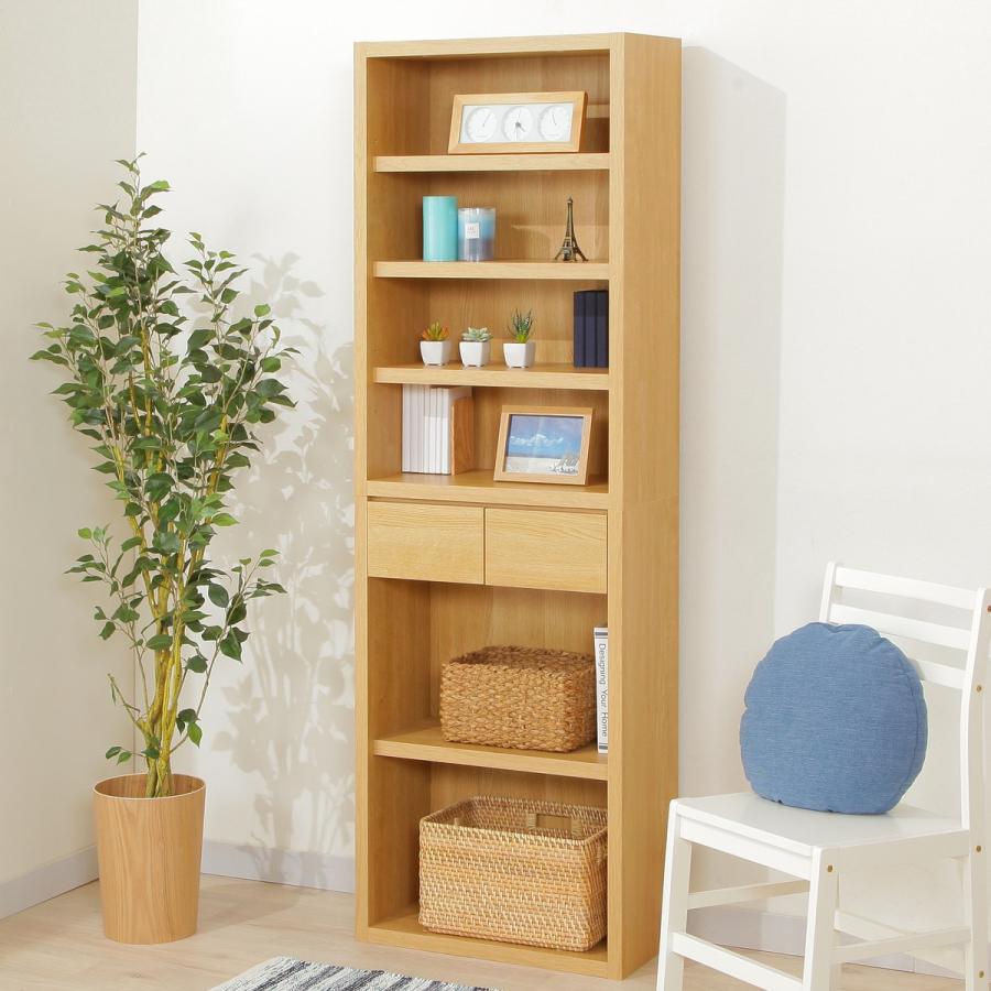 ニトリ（NITORI） 本棚(カゼラ60 LBR) 引き出し付き 書棚 ラック