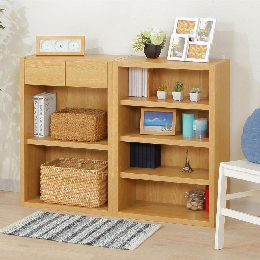 ニトリ（NITORI） 本棚(カゼラ60 LBR) 引き出し付き 書棚 ラック