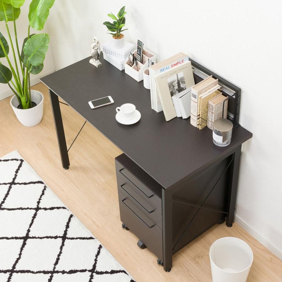 ニトリ（NITORI） 幅120cm デスクワゴンセット(サーヤ DBR) パソコン