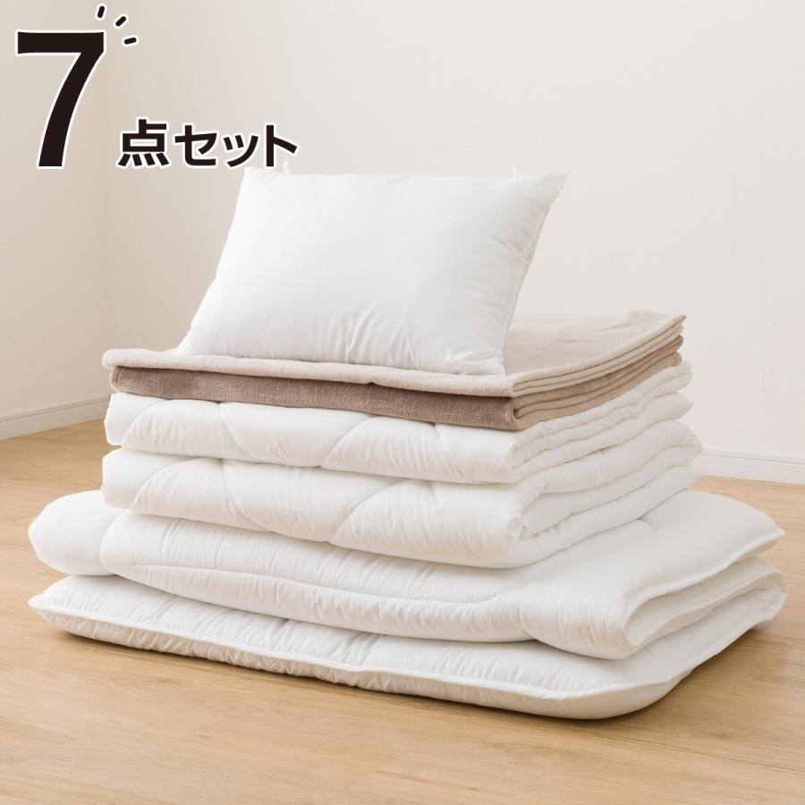 ニトリ（NITORI） 布団セット カバーなしオールシーズン防ダニ寝具7点