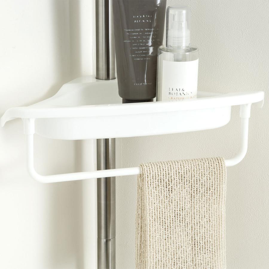 ニトリ（NITORI） ステンレスつっぱりコーナーラック4段 : ニトリ