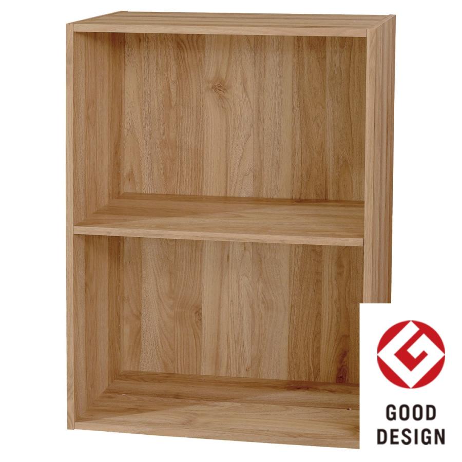 Nクリック 簡単組立て カラーボックス ボックス ワイド2段(ライト