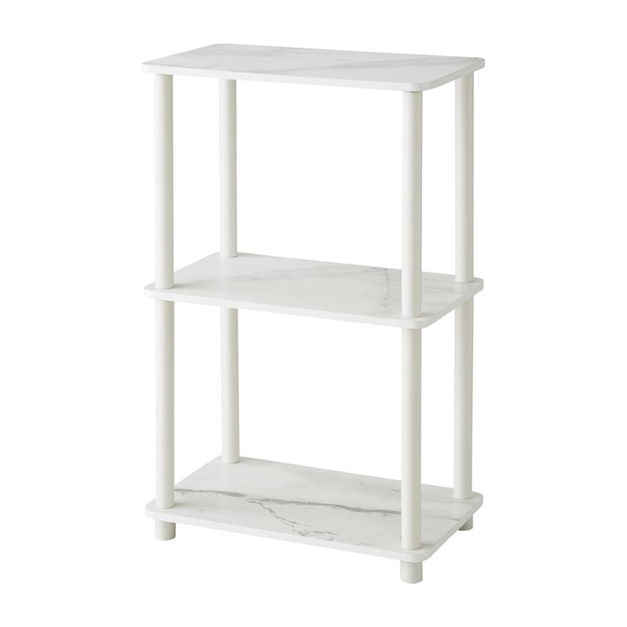 ニトリ（NITORI） システムラック3段(大理石柄 ホワイト) : ニトリ