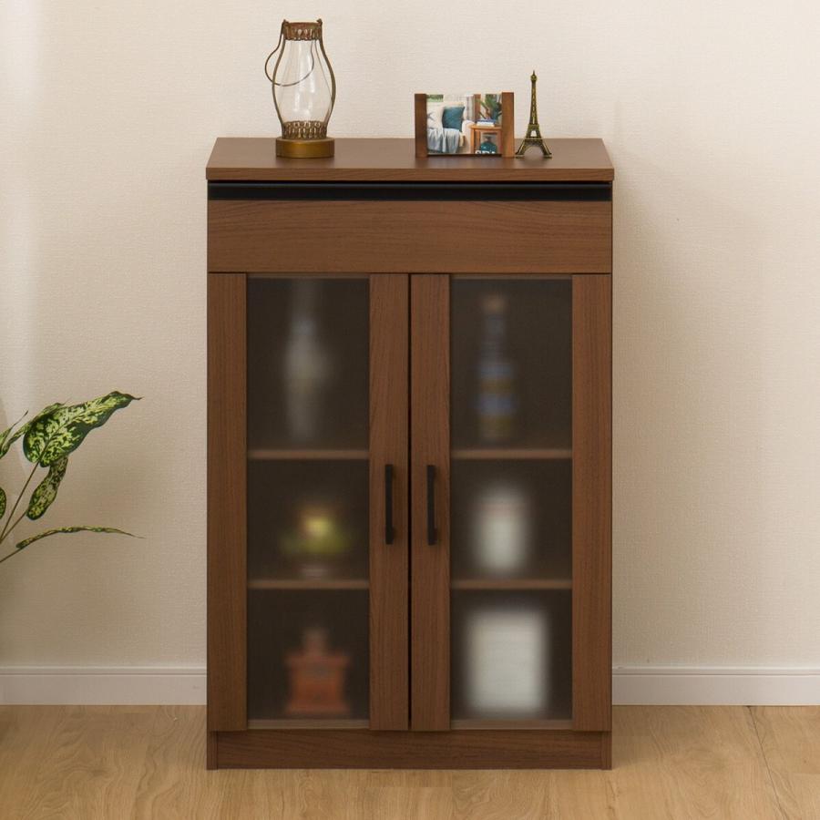 ニトリ（NITORI） 幅60cm キャビネット(フォルムN SK9060D MBR） 食器