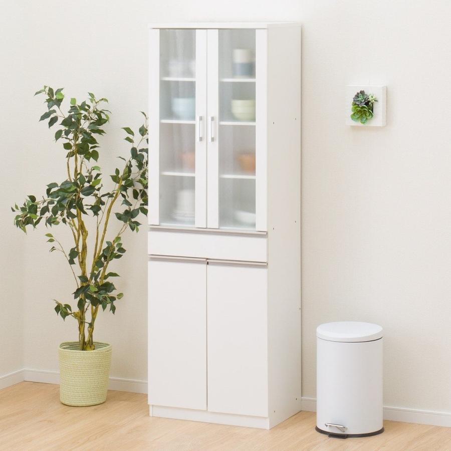 ニトリ（NITORI） 幅60cm キャビネット(フォルムN SK1860 WH) 食器棚