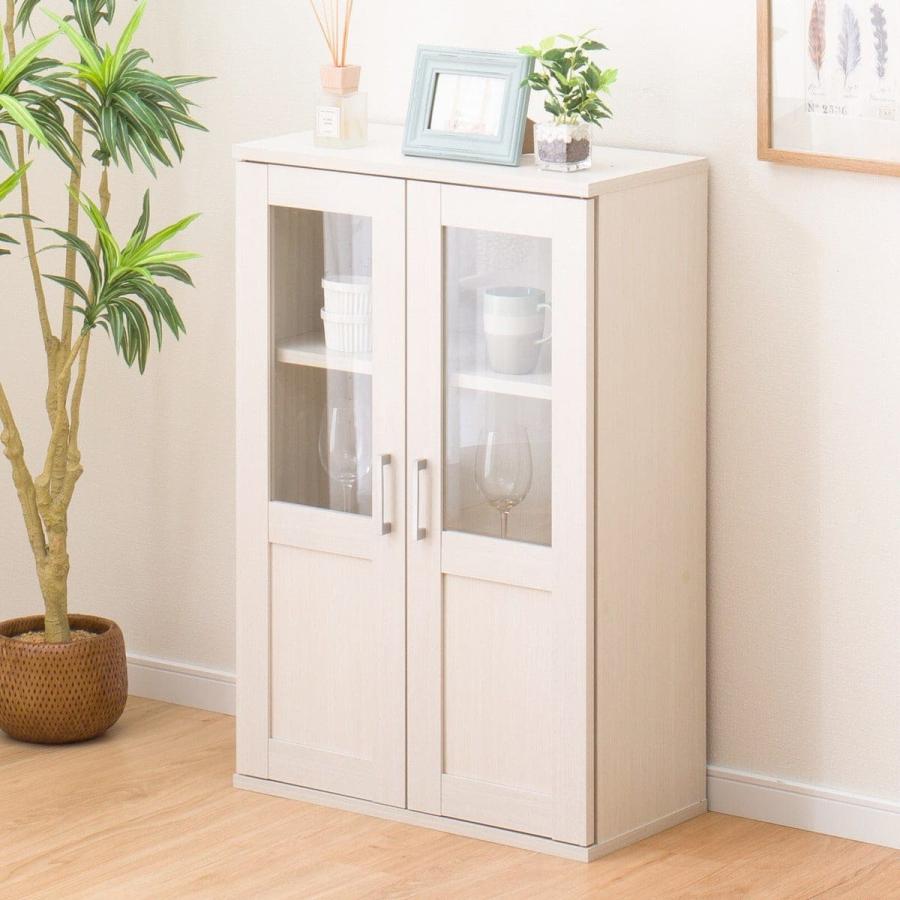 ニトリ（NITORI） 幅60cm キャビネット(マーレ9060 WW) 食器棚 レンジ