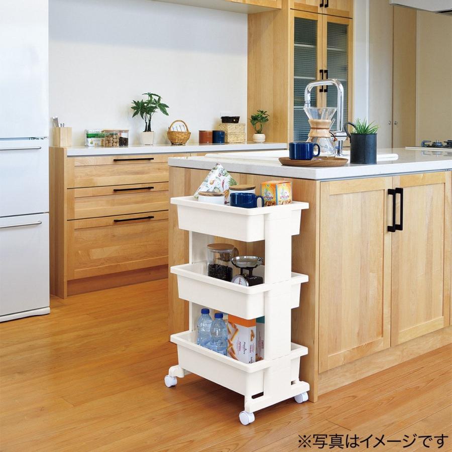 ニトリ（NITORI） 軽くて組立簡単 モバイルワゴン(3段 ホワイト JW26