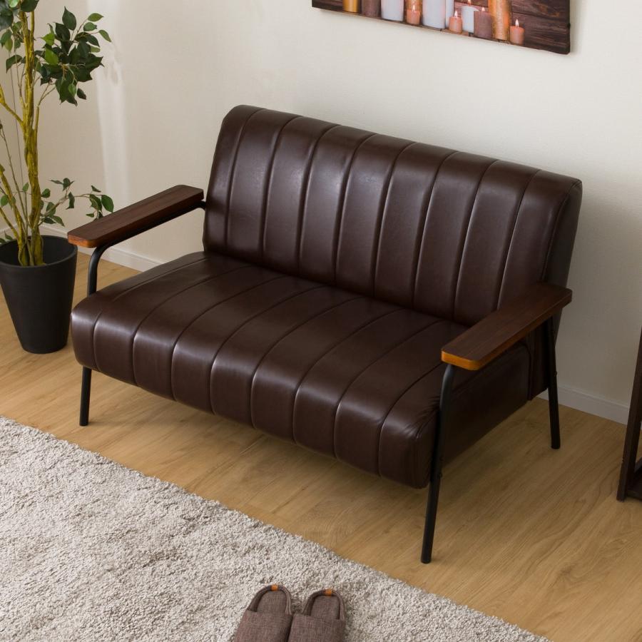 Nシールド 合成皮革ソファ カジュアルソファ コンパクトソファ 2人掛け